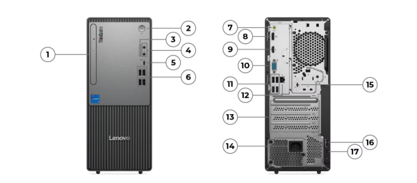 Lenovo ThinkCentre Neo 50t G5,TWR ,i5-14400, 8GB DDR4, 512GB SSD - Image 5