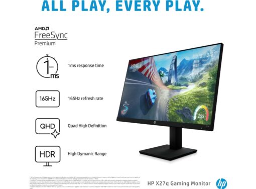 HP X27q 27 Inches QHD IPS HDR Gaming Monitor 1ms response 165Hz - Image 2