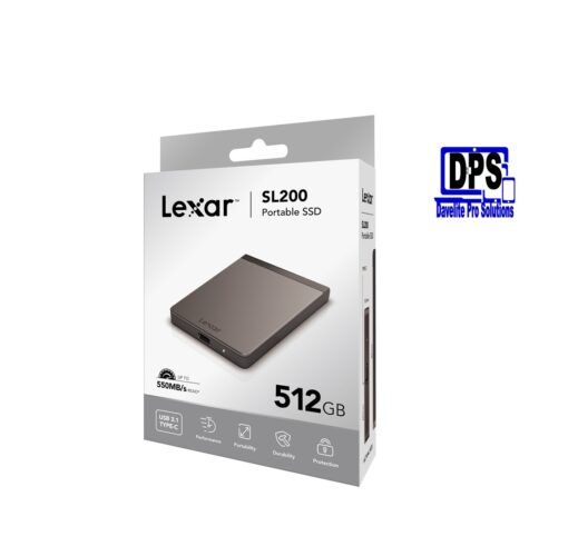 Lexar SL200 512GB Portable External SSD USB Type-C